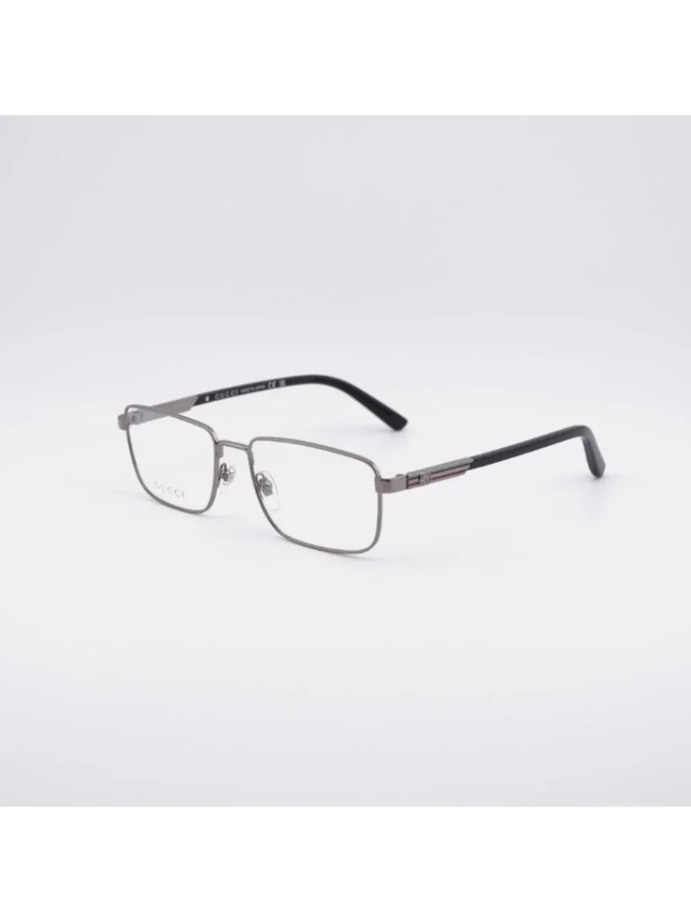 Gucci GG1291O 001 Eyeglasses Ruthenium 55mm Rectangle Frame